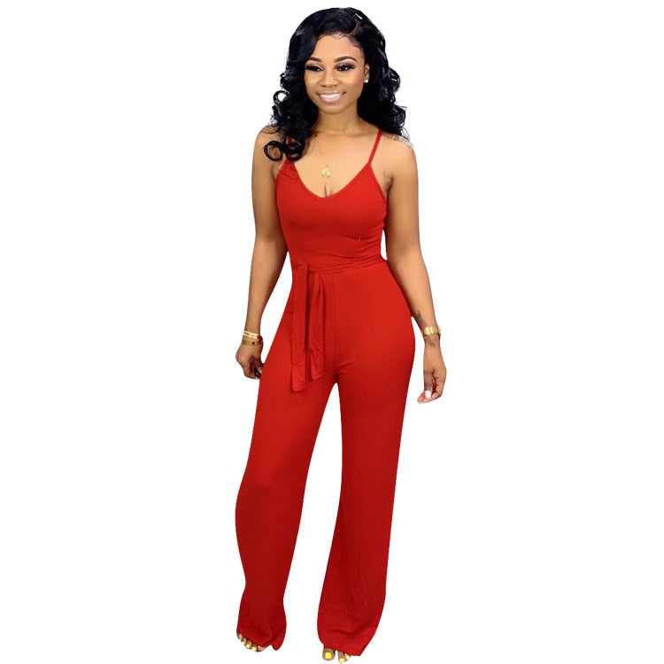 European And American Hot Style Sexy Cute Suspender Jumpsuit