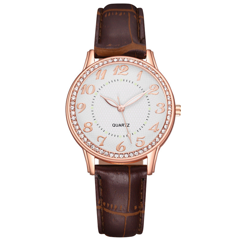 Diamond Luminous Women's Belt Women's Quartz Watch