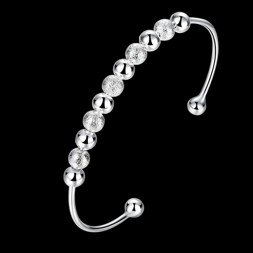 Nine Turns Pearl Female Transport Lucky Silver Bracelet