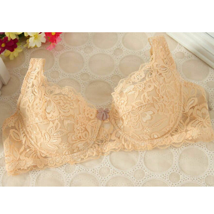 Thin, Breathable And Comfortable Lace Gather Bra Adjustable Bra