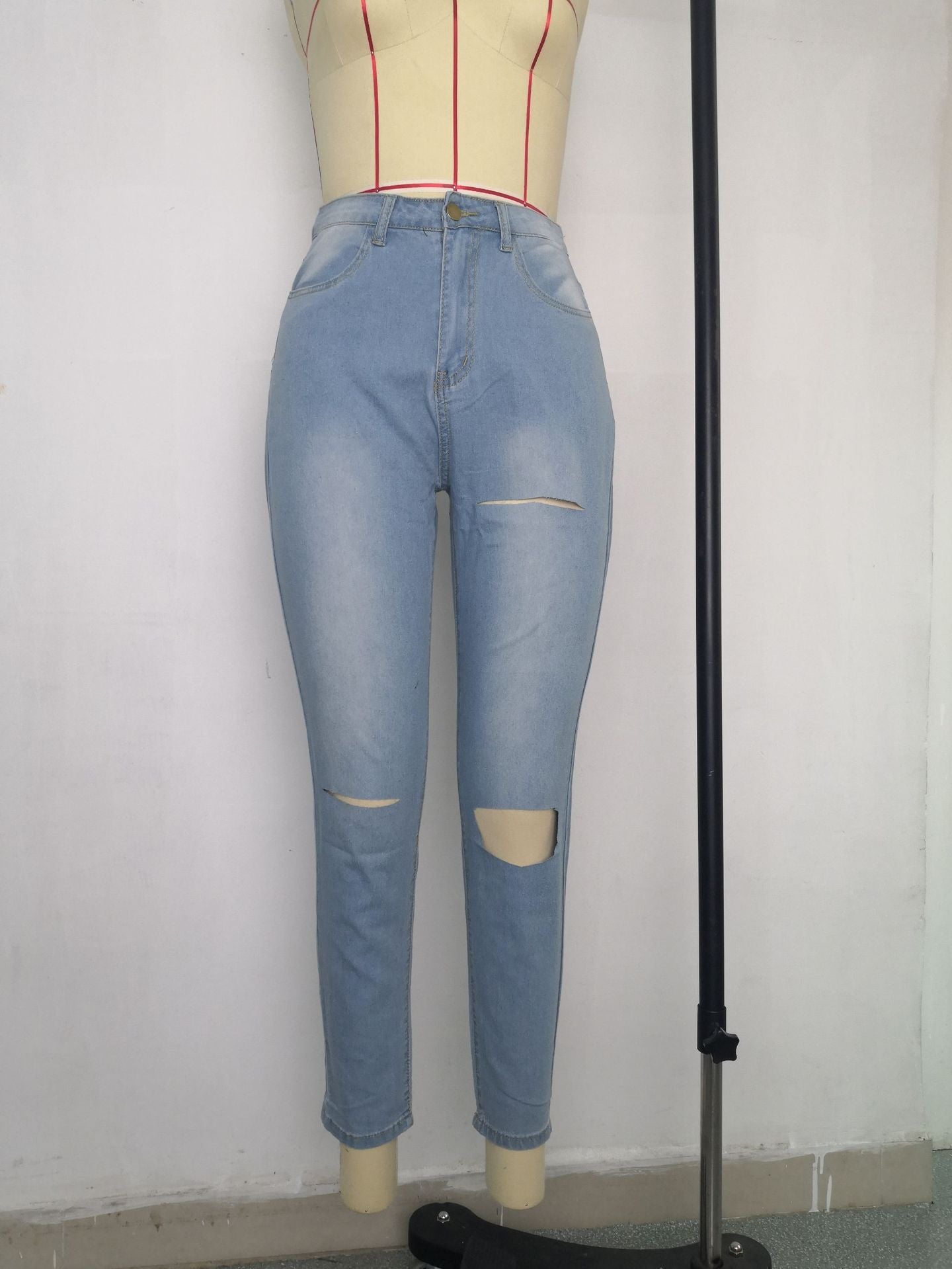 Women's Fashion High Elastic Denim Pencil Pants