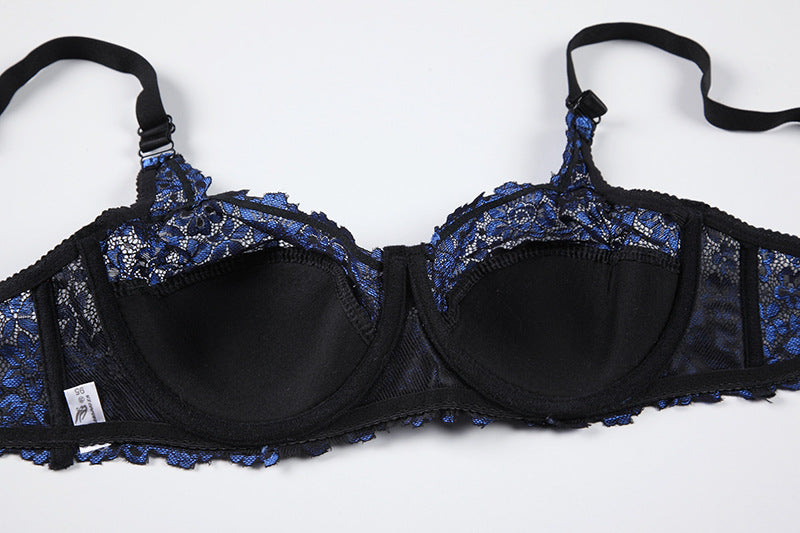 Women's Plus Size Lace Perspective Lingerie Fashion Bra