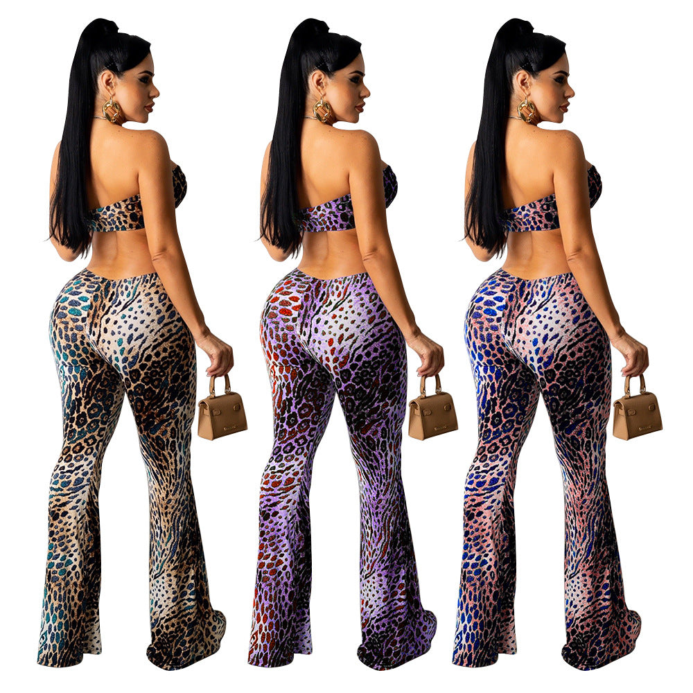 Women's Jumpsuit Trousers Bell-bottom Pants