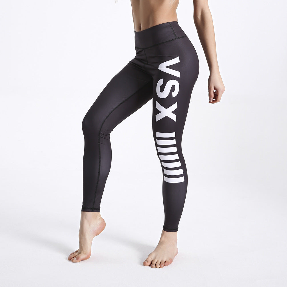 Women's Fitness Pants Printed Slim-fit Yoga Pants