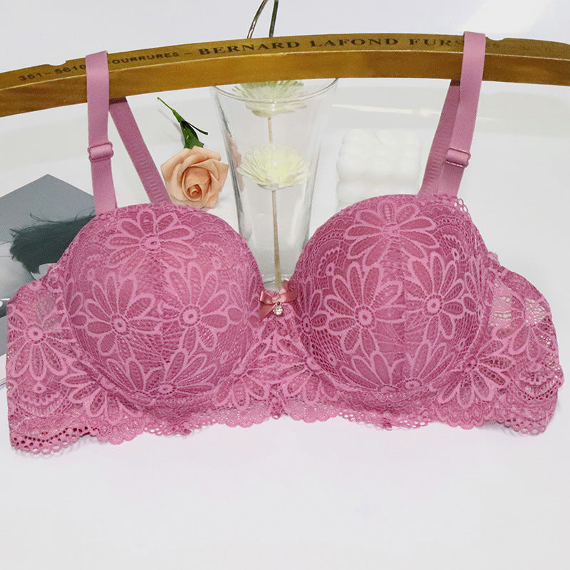 Half Cup Lace Bra Steel Ring Push Up Prevent Accessory Breast Plus Size Underwear