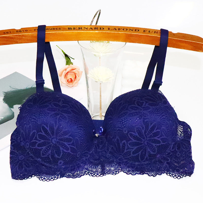 Half Cup Lace Bra Steel Ring Push Up Prevent Accessory Breast Plus Size Underwear