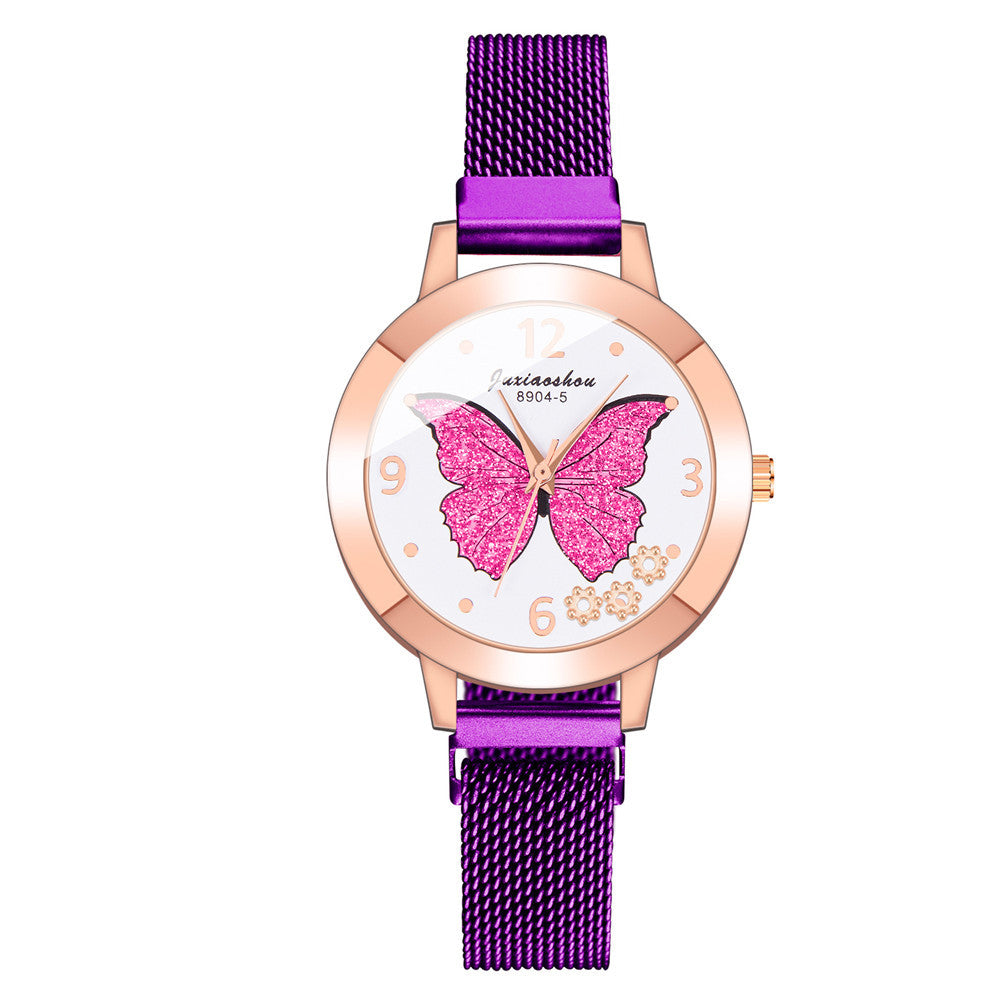 New Colorful Butterfly Pattern Fashion Women's Watch