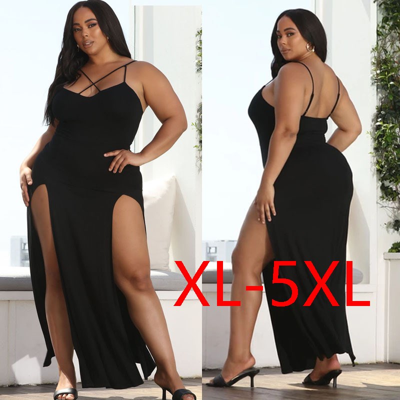 Plus Size  Women Dresses Summer Sling Big Dress