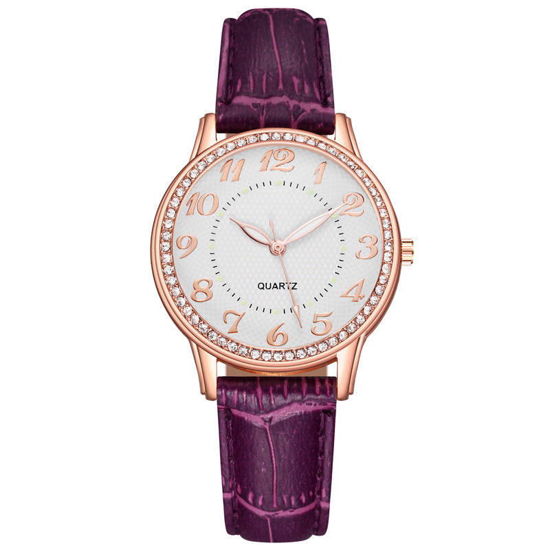 Diamond Luminous Women's Belt Women's Quartz Watch