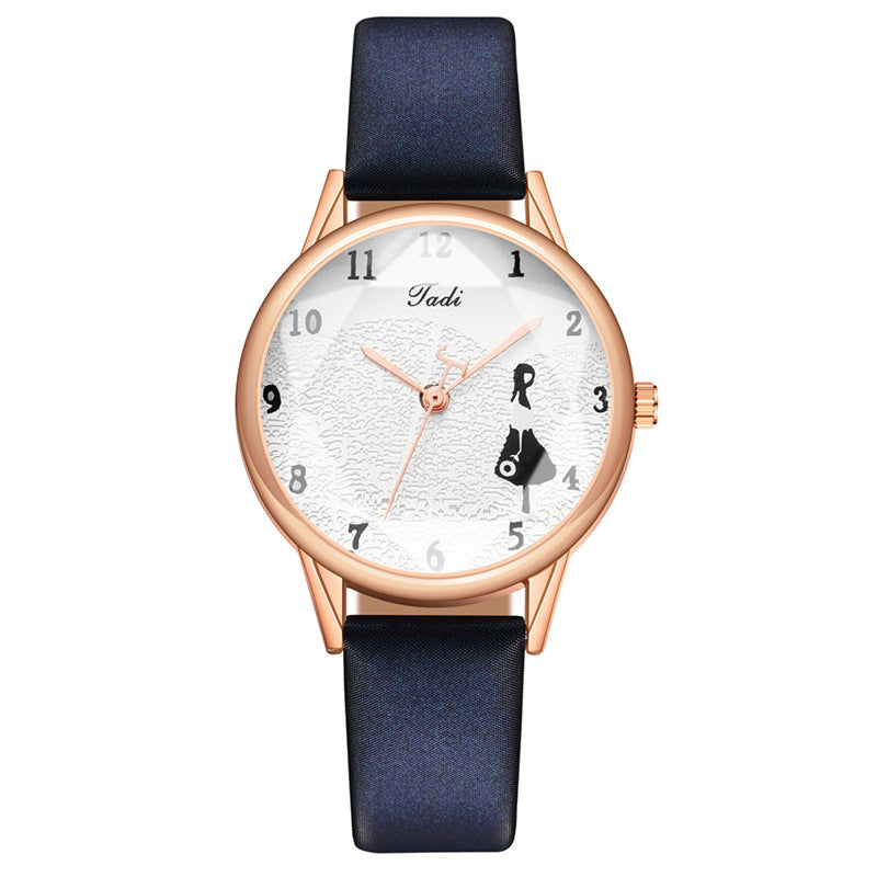 Minimalist Creative Girl Pattern Women's Quartz Watch