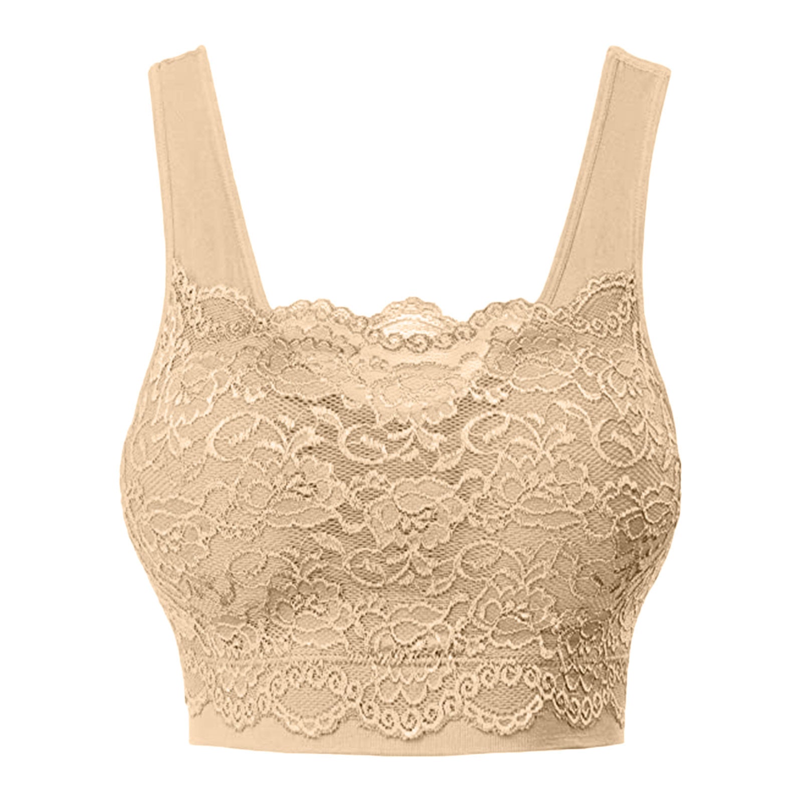 In Stock Women's Seamless Lace Top With Front Lace Bra Sports Bra Lace Stitching